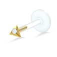 Gemstone Triangle Shaped Labrets Push-in LA-375